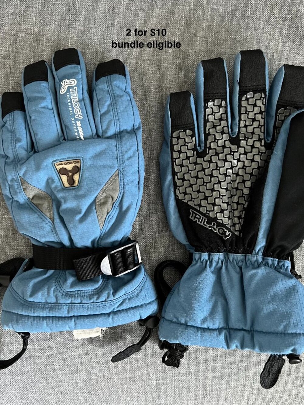 Trilogy Blue Ski Gloves Winter Snow Gloves Size Small